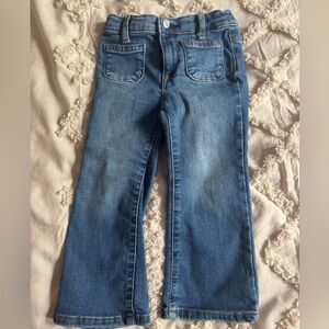 GAP 3 Years - Toddler 70’s Flare  Straight Leg Blue Jeans